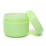 12 Pcs 50G 50ML Refillable Plastic Empty Face Cream Lotion Cosmetic Powder Container Makeup Make Up Glitter Storage Bottle Jar Lot with Inner Lids - Green