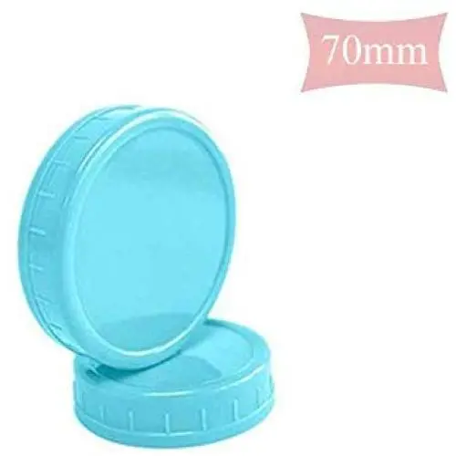 Yeldou Plastic Lids for Ball, Kerr Mason Jar and More w/Silicone Rings - 8 Regular Mouth & 8 Wide Mouth - Food Grade Colored Plastic Storage Caps fir Mason/Canning Jars- Anti-Scratch Resistant Surface