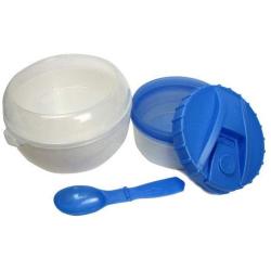 The Breakfast Bucket: Travelable Cereal and Milk Container with Spoon