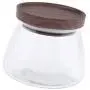 dailymall Food Storage Jar Canister With Walnut Wooden Lid For Tea Coffee Spice - 500ML