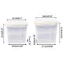 Kitchen Food Storage Jar Airtight Food Storage Plastic Kitchen Food Case Cereal Grain Bean Rice Storage Container Boxes (Size : L)