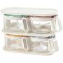 LQQGXLCondiment bottle, jar condiment storage box Spice jars glass cruet spice set kitchen utensils with lid food storage container sugar bowl sugar bowl