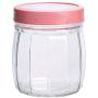 Kitchen storage tank, glass transparent food jar, sealed grain jar with lid