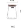 Bouteilles en Verre Scellées en Bois, Boîtes de Conservation pour Fruits Secs, Poudre de Lait, Thé, Réservoir Transparent en Verre avec Couvercle en Bois - 900ml Bouteilles en Verre Scellées en Bois, Boîtes de Conservation pour Fruits Secs, Poudre de Lait, Thé, Réservoir Transparent en Verre avec Couvercle en Bois - 900ml