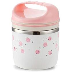 Thermos Food Jar 950ML Thermos Stainless Food Flask,Leakproof Insulated Food Containers,Air Vent, Handle (Color : Pink, Size : No-Bag)