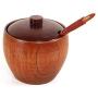 Wooden Sauce Holder Containers Condiment Spice Boxes Soup Storage Reusable Portable Kitchen Seasoning Storage Tank Condiment bottles (Color : As picture show)
