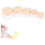 Xunlin 1/5Pc New 5g 10g 15g 30g 50g Frost Glass Bottle Plastic Bamboo Lid Glass Jar Empty Bottle Cream Jar Cosmetic Packaging Container (Color : Dark Khaki)