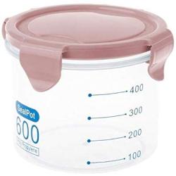 Kitchen Storage Box Sealing Food Preservation Plastic Fresh Pot Container Box (Pink, 800mL)
