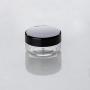 Tosnail 120 Pieces 3 Gram Clear Plastic Cosmetic Containers with Black Lids Lip Balm Containers Beads Organizer