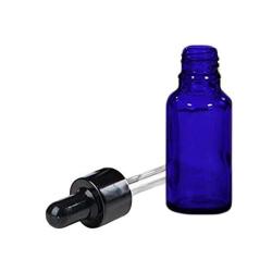 6 Pcs 30ML 1OZ Blue Glass Dropper Bottle Essential Oil Dispenser Container Aromatherapy Massage Oil Sample Vial with Black Lid and Internal Pipette Storage Bottle