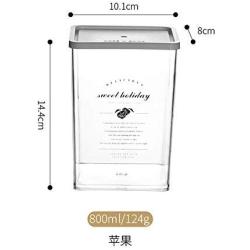 storage jar Grain container Food container Storage Box，Transparent plastic sealed cans household refrigerator kitchen food storage box storage storage box, apple