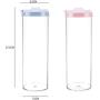Transparent Sealed Fresh-Keeping Jar Round Shaped Food Storage Container Kitchen & Household Organization for Dry goods Pasta Spices and More 2Pcs
