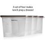 Reusable Food Storage Bags Microwave and Freezer Safe Leakproof Steam and Boil Friendly Includes 4 Clear Quart Size Silicone Resealables and One Scrubbing Pad by Enviro-Savvy