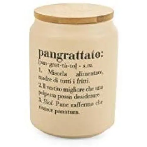 Villa dEste Home Tivoli Pangrato Jar, Porcelain + Bamboo, Yellow, One Size