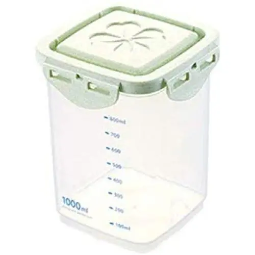 Boîte de Stockage de Graines et Conserves Maison Plastique Transparente 1000ml Vert Boîte de Stockage de Graines et Conserves Maison Plastique Transparente 1000ml Vert
