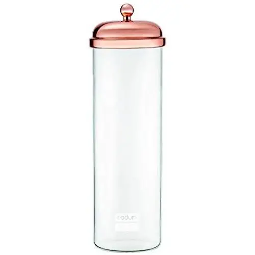 Glass storage jar with copper lid, 2.0- Glass storage jar with copper lid, 2.0-