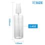 Fine Mist Spray Bottle, RUCKAE 3.4oz/100ml 18 pack Spray Bottles, Reusable Clear Empty Plastic Spray Bottle for Oils, Perfumes, Travel
