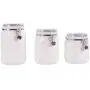 DII 3-Piece Modern Honeycomb Half Matte Glaze Ceramic Kitchen Canister Jar With With Airtight Clamp Lid For Food Storage, Serve Coffee, Sugar, Tea, Spices and More and More, Cream DII 3-Piece Modern Honeycomb Half Matte Glaze Ceramic Kitchen Canister Jar With With Airtight Clamp Lid For Food Storage, Serve Coffee, Sugar, Tea, Spices and More and More, Cream