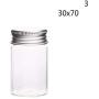 Transparent Small Glass Bottle with Cap Kitchen Glass Canister Snack Sugar Tea Storage Container Jar Bottle Kitchen Accessories,1