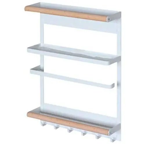 Magnetische Küchenregal-Organizer für Kühlschrank – Magnetregal-Regal für Küchenrolle, Gewürzbehälter – Kühlschrank-Regal-Regal-Halterung Organizer Tool