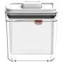 Conteniteurs Square Transparents en Plastique pour Stockage Alimentaire, Récipients d'Huile Essentielle, Conservateurs en Plastique Transparent pour Farine, Céréales, Café, Riz, Aliments Secs, 1700ml