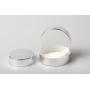 2 Pcs 30Ml/1Oz Empty Refillable Reusable Round Blue Glass Cosmetic Jar Face Cream Lotion Eye Shadow Nail Make Up Powder Storage Container with Silver Lids And Inner Plug