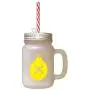Yellow"X" Christmas Tree Toy Monogram X Frosted Glass Mason Jar With Straw Yellow"X" Christmas Tree Toy Monogram X Frosted Glass Mason Jar With Straw