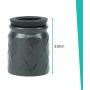 2oz Herbs Jar Ceramic Storage Jar for Herbs & Wax Hidden Double Function Compartment Lid Safely Stashes Concentrates Air-Tight Silicone Technology Ensures Your Herbs Stay Fresh Black Diamond Plate