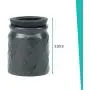 Keramik-Glasbehälter 2oz für Kräuter & Wachs – Versteckter Doppel-Funktionsdeckel, sichere Aufbewahrung von Kräutern mit Silikontechnologie, schwarzes Diamantplatten-Design.