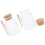 LoveinDIY 2x Empty Plastics Bottles With Corks Jars And Wood Spoon Bath Salt Bottles - 200g/7oz