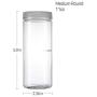 Silicook Clear Plastic Jar, Set of 6-32oz & 11oz, Round Shaped, Transparent, Food Storage Container, Kitchen & Household Organization for Dry goods, Pasta, Spices and More