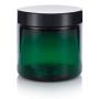 4 oz Green Plastic Jar with Black Foam Lined Air Tight Lid (12 Pack) + Spatulas