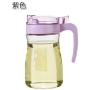 Kitchen Glass Oil Pot Home Transparent Oil Vinegar Soy Sauce Seasoning Bottle Creative Spice Oil Bottle Tank Container Condiment bottles (Color : Purple)