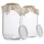 1790 Half Gallon Glass Jars (64oz) 2-Pack - Includes 2 Airtight Lids, Muslin Cloths, Rubber Bands - BPA Free, Dishwasher & Freezer Safe - Perfect for Kombucha, Kefir, Canning, Sun Tea, Fermentation 1790 Half Gallon Glass Jars (64oz) 2-Pack - Includes 2 Airtight Lids, Muslin Cloths, Rubber Bands - BPA Free, Dishwasher & Freezer Safe - Perfect for Kombucha, Kefir, Canning, Sun Tea, Fermentation