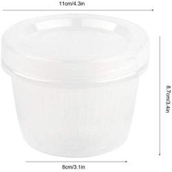 Zerone Food Storage Boxes, Round Drain Sealed Storage Box Transparent Food Containers Refrigerator Kitchen Organizer