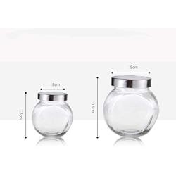 HOUSIYU Sealed Storage Tanks Inclined Glass Snacks Candy Nuts Grain Candy Jars, Suitable for Home Kitchen Bathroom Organization and Storage, 1500ML