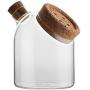 Lucky lu Cork storage jar grain glass storage jar Transparent Glass Sealed Cans Kitchen Foods Grain Storage Jars Tea Coffee Beans Storage Tanks With Cork (S)