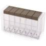 Royal H&H Box Seasoning Bottle Spice Jar Condiment Storage Pot Container (brown)