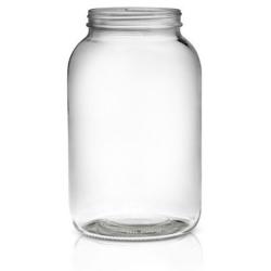 2 Pack ~ Wide Mouth 1 Gallon Clear Glass Jar - White Lid with Liner Seal for Fermenting Kombucha/Kefir, Storing and Canning/USDA Approved, Dishwasher Safe