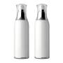 2PCS 120ml/4.1oz White Acrylic Airless Vacuum Pump Press Bottles Empty Refillable Travel Cream Lotion Makeup Container Storage Pot Jar Vials Dispenser for Facial Cleanser Foundations Skin Care