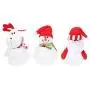 TOYANDONA 3pcs Christmas Plastic Jar Candy Food Storage Container Cookie Jar Xmas Holiday Piggy Bank Table Top Decor Goodie Bag Filler Party Favors Supplies (Assorted)