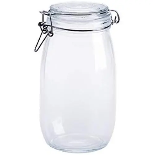 Bocal en Verre Clair avec Couvercle - Récipient de Conservation à Large Bouche pour Biscuits, Thé, Contenant de Rangement Alimentaire (1500 ml / 51 oz) Bocal en Verre Clair avec Couvercle - Récipient de Conservation à Large Bouche pour Biscuits, Thé, Contenant de Rangement Alimentaire (1500 ml / 51 oz)