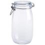 Clear Glass Candy Jar with Lid - Wide Mouth Preserving Jar Cookie Container Tea Storage Canisters Food Storage Container (1500 ML/51OZ)