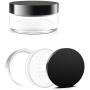 50g Plastic Empty Powder Puff Case Portable Makeup Case Travel Kit Blusher Cosmetic Makeup Containers with Sifter And Lids (Pack Of 8)