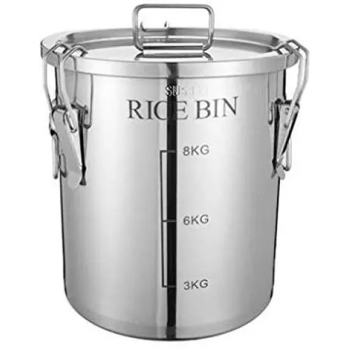 Edelstahl Lebensmittelbehälter mit Deckeln, 304, BPA-frei, Groß, für Küche, Pantry-Organisation, Cookie Jar, Müsli, Kaffee, Süßigkeiten, 6,9L/14L