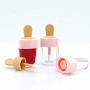Healthcom 10 Pieces 8ml Pink Ice Cream Lip Gloss Tubes Empty Refillable Lip Balm Bottle Containers Clear Lip Glaze Tube Vials DIY Cosmetic Samples Lipstick Tube Lipgloss Tube for Women Girl Makeup Beauty
