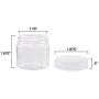 Home Décor Premium Clear 2 Ounce Plastic Jar Containers Storage Durable Strong Decorative