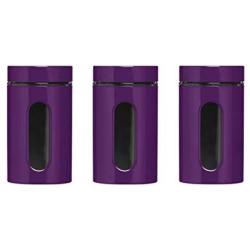 Premier Housewares Storage Canisters - Purple, Set of 3