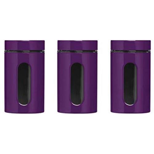Premier Housewares Storage Canisters - Purple, Set of 3