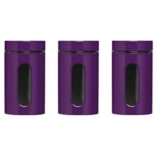 Premier Housewares Aufbewahrungskanister – Lila, Set von 3